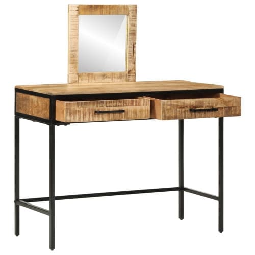 Sminkbord 100x40x75/120 cm Solid Wood Rough Mango