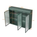 Miniatyrbillede 3 af 11: Rootz 3 -dørs vægbøjle - glashylde - Elegant opbevaring - Alsidig design - 90 cm x 20 cm x 70 cm - Tilføjer raffinement til ethvert rum