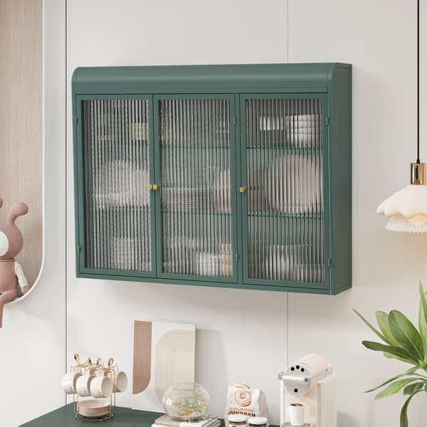 Rootz 3 -dørs vægbøjle - glashylde - Elegant opbevaring - Alsidig design - 90 cm x 20 cm x 70 cm - Tilføjer raffinement til ethvert rum