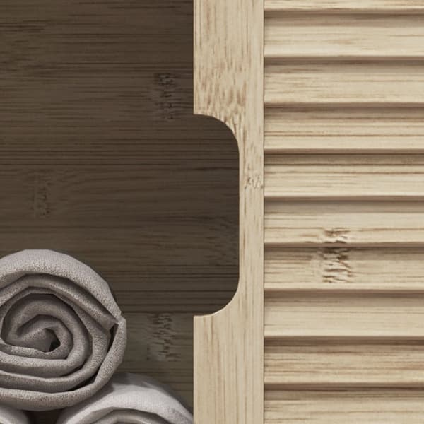 Rootz Bamboo Vanity Unit - Badrumsskåp - Lagringsarrangör - Hållbar bambu - 60 cm x 30 cm x 60 cm