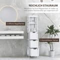 Miniatyrbillede 4 af 10: Rootz badeværelse skab - opbevaringshylde - arrangør - vandafvisende MDF - 30 cm x 30 cm x 142,4 cm - Maksimer rummet og minimer lidelsen