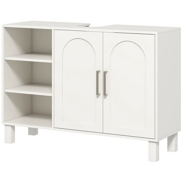 Rootz Badrum Basskåp - Badrumsförvaring - Badrumsarrangör - Justerbara hyllor - 90B x 30T x 63H cm