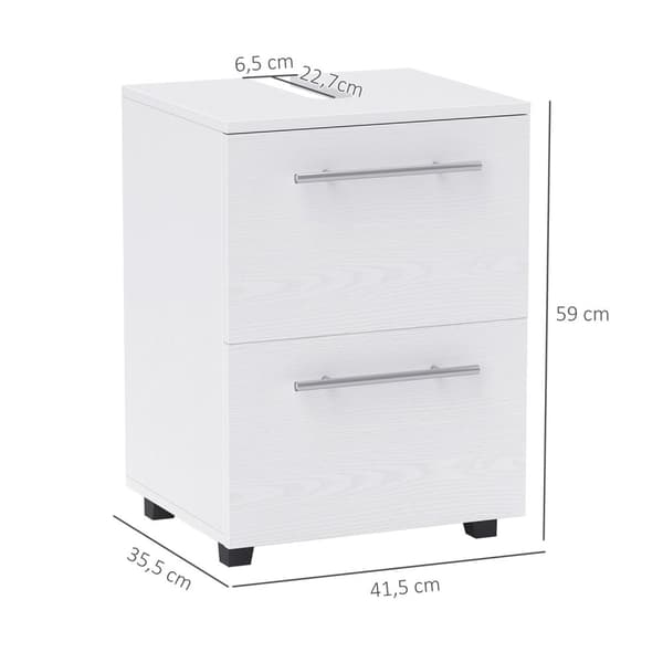 Rootz Badrumskåp - Wash Basin Chest - Lådan förvaring - Rymdbesparing - 41,5 x 35,5 x 59 cm