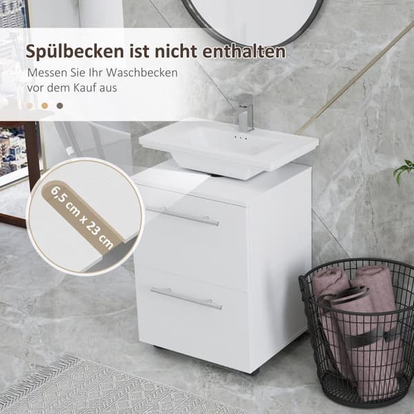 Rootz Badrumskåp - Wash Basin Chest - Lådan förvaring - Rymdbesparing - 41,5 x 35,5 x 59 cm