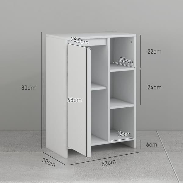 Rootz badeværelse skab - opbevaringsskab - arrangør - justerbar hylde - 53 x 30 x 80 cm - Optimer små rum