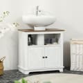 Miniatyrbild 2 av 6: Rootz Badrumsskåp Vanity - Basskåp - Lagringsenhet - Spacebesparing - 60 x 30 x 60 cm - Vit - Optimerar utrymme under handfat