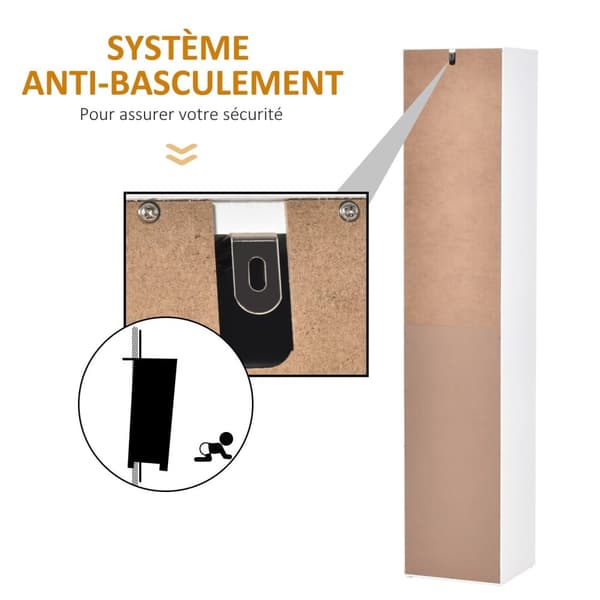 Rootzin kylpyhuoneen säilytyskaappi - kylpyhuonekaapit - säilytyshyllyt - tilaa säästävä - 35L x 172h cm
