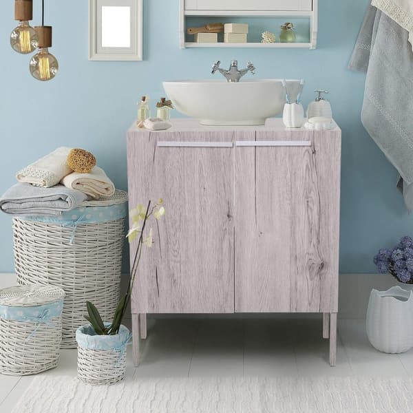 Rootz Badrum Vanities Unit - Closet - MDF Storage - Extra Elegance - 60B X 30T x 70H CM