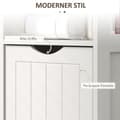 Miniatyrbillede 5 af 10: Rootz Compact Badeværelse Skab - Rumbesparende badeværelseshylde - MDF Smal opbevaring - Maksimer plads - 30x30x141.2cm - Elegant hvid finish