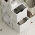Miniatyrbillede 8 af 10: Rootz Compact Badeværelse Skab - Rumbesparende badeværelseshylde - MDF Smal opbevaring - Maksimer plads - 30x30x141.2cm - Elegant hvid finish