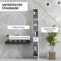 Miniatyrbillede 4 af 10: Rootz High Slim Badeværelse Skab - Opbevaringsarrangør - Rumbesparelse - Maksimerer plads - 20 cm x 20 cm x 178 cm, hvid