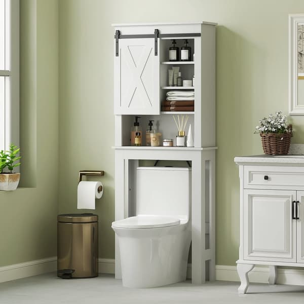 Rootz WC: n yläpään säilytyskaappi - kylpyhuonekaappi - lato -tyylinen järjestäjä - tilaa säästävä muotoilu - 67 x 25 x 172 cm