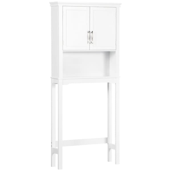Rootz -wc -hylly - WC -säilytystilan yläpuolella - kylpyhuoneen järjestäjä - Säädettävä hylly - Avaruussäästösuunnittelu - 71 cm x 20,5 cm x 165 cm -