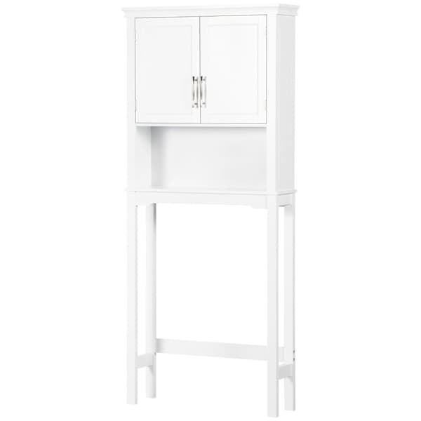 Rootz -wc -hylly - WC -säilytystilan yläpuolella - kylpyhuoneen järjestäjä - Säädettävä hylly - Avaruussäästösuunnittelu - 71 cm x 20,5 cm x 165 cm -