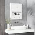 Miniatyrbild 2 av 6: Rootz Wall Bath Cabinet - Badrumsskåp - Vit förvaringsenhet - Spacebesparing Design - 50,8b x 17,8T x 66H cm