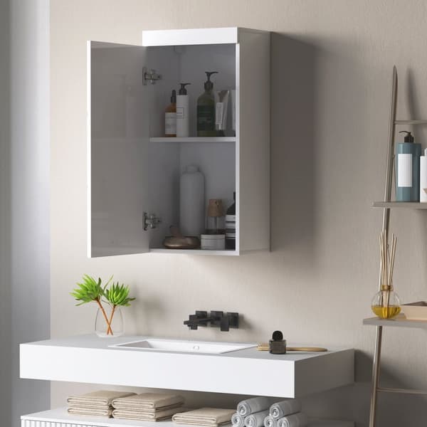 Rootzin kaksivaiheinen kylpyhuonekaappi - kylpyhuoneen sointu - seinälle kiinnitetty - tilaa säästävä muotoilu - 37,2L x 24,5b x 76,8h cm