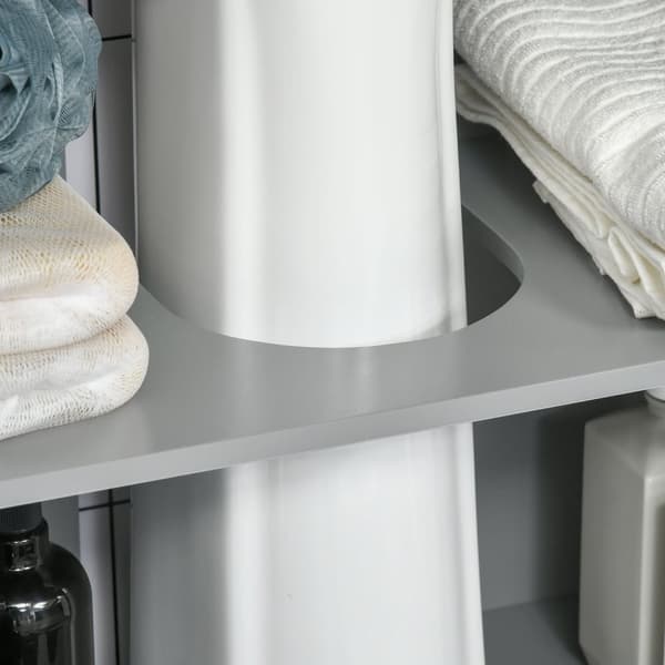 Rootz Vanity Unit Badrumskåp - Basskåp - Under diskbänk - Modern design - 60 x 30 x 60 cm grå och vit