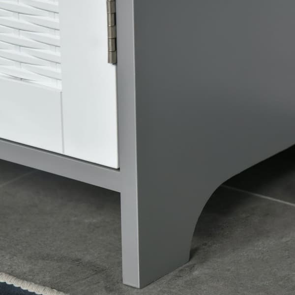 Rootz Vanity Unit Badrumskåp - Basskåp - Under diskbänk - Modern design - 60 x 30 x 60 cm grå och vit
