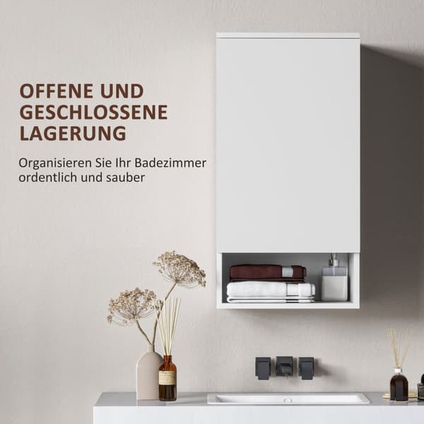 Rootz vægmonteret badeværelse skab - vægskab - justerbare hylder - maksimer opbevaring - 40 cm x 27 cm x 77 cm