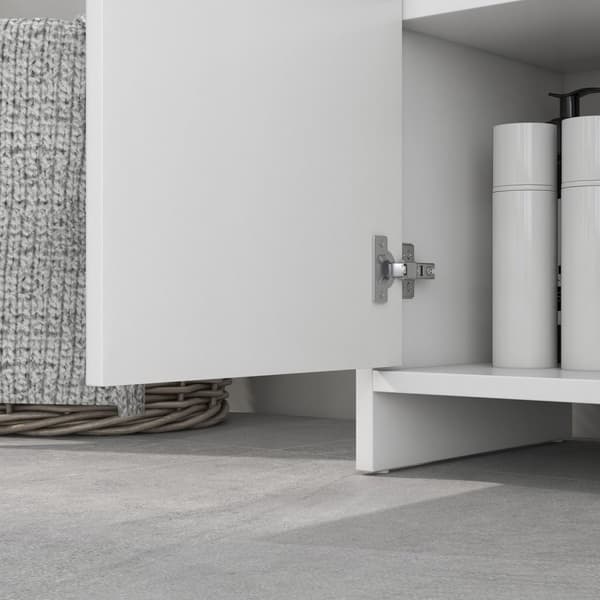 Rootz Washcasin Unit Cabinet - Sink Storage - Badrumsarrangör - Maximerar utrymme - 60 cm x 30 cm x 60 cm - vit