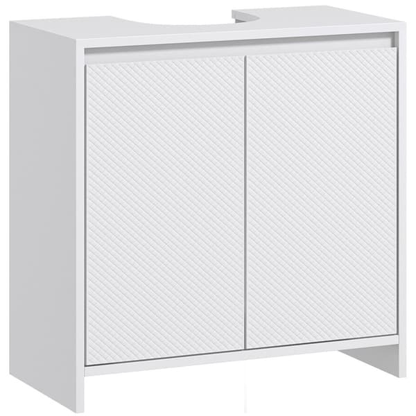 Rootz Washcasin Unit Cabinet - Sink Storage - Badrumsarrangör - Maximerar utrymme - 60 cm x 30 cm x 60 cm - vit