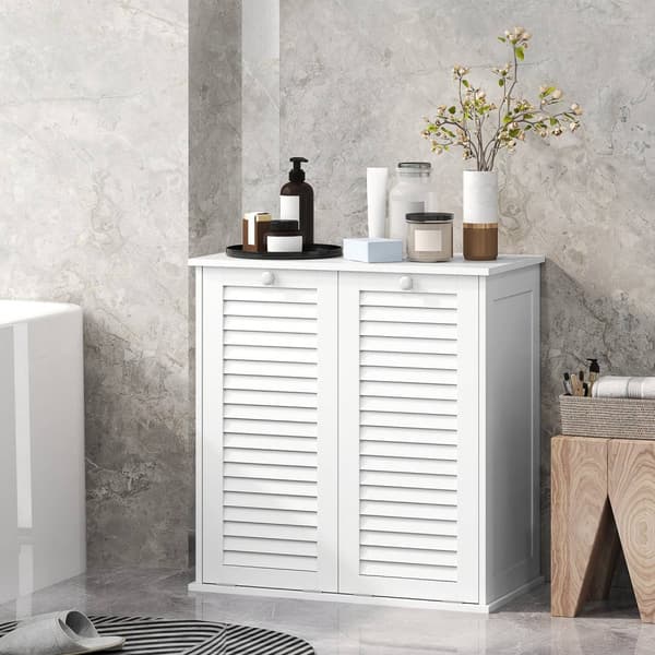 Rootz Washing Cabinet - Vaskeri -arrangør - Sorteringsenhed - Stilfuld og holdbar MDF - 70 x 38 x 73 cm - Hvid