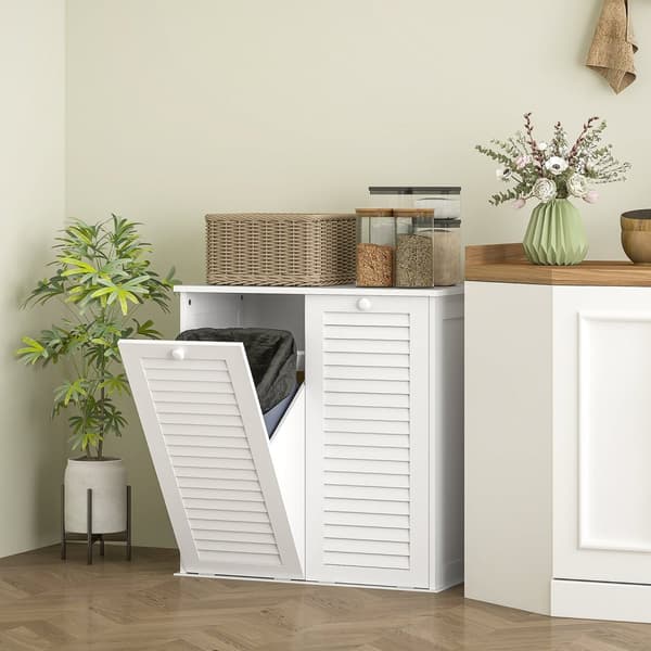 Rootz Washing Cabinet - Vaskeri -arrangør - Sorteringsenhed - Stilfuld og holdbar MDF - 70 x 38 x 73 cm - Hvid