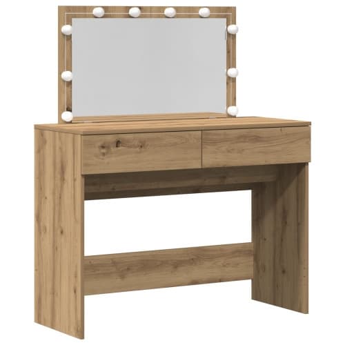 Sminkbord med LED Artisan Ek 100x40x120 cm
