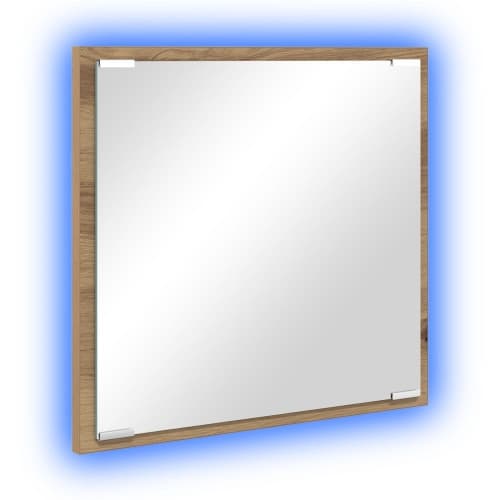 LED Badrumsspegel Hantverksmässig Ek 40x8.5x37 cm Konstruerat Trä