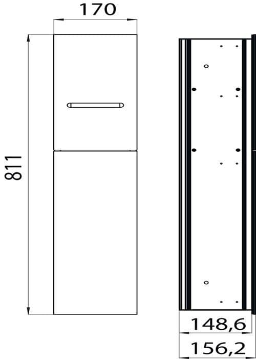 Emco - 975427451 - Asis 2.0 infälld toalettpappershållare i optiskt vitt glas