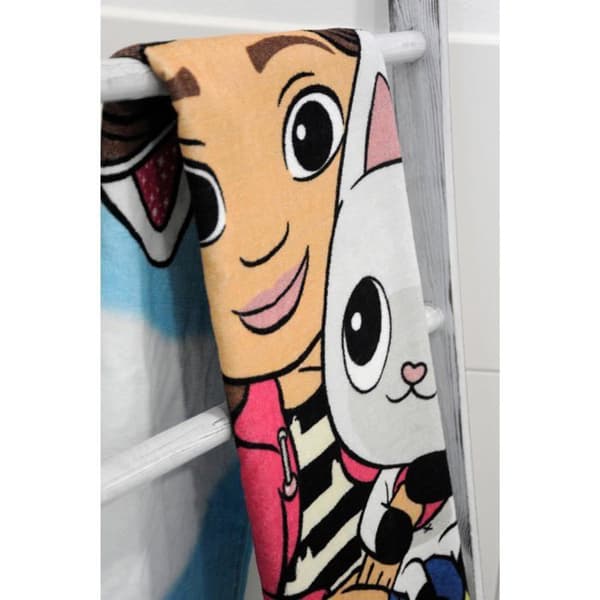 Herding Badhandduk i Sammet, Gabby's Dollhouse, 75 x 150 cm, 100% Bomull, Sammet
