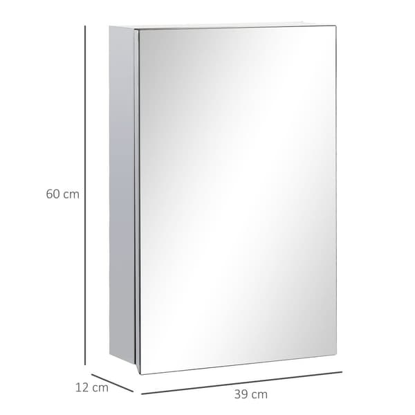 Spegelskåp, 39x12x60 cm, Silver