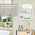 Miniatyrbild 5 av 9: Medicinskåp, 40x15x53.5 cm, Vit