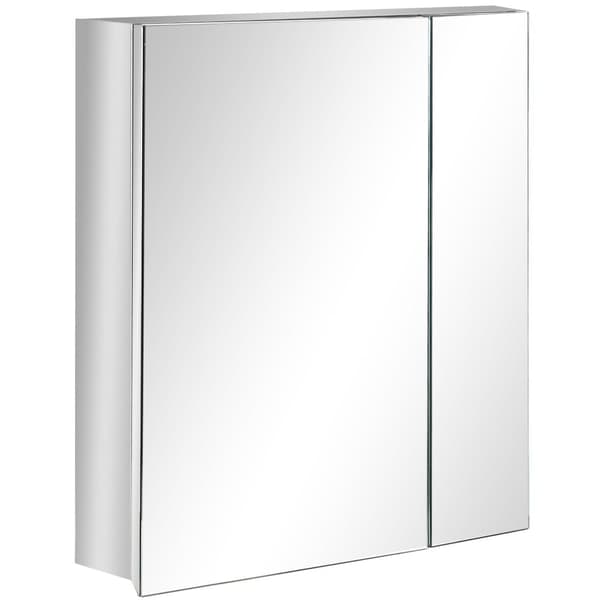 Badrumsspegelskåp, 54x13x60 cm, Silver