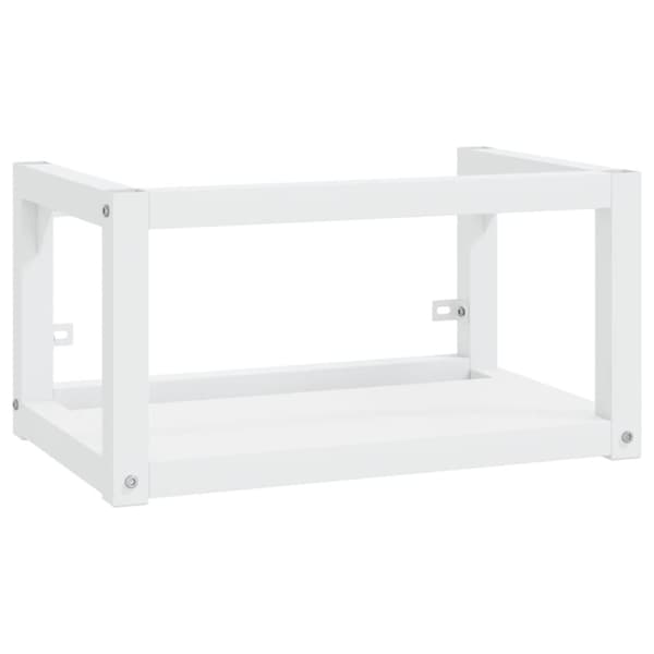 Väggmonterad ram för tvättställ vit 59x38x31 cm järn