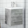 Miniatyrbild 1 av 2: Tvättställsunderskåp med underskåp betonggrå