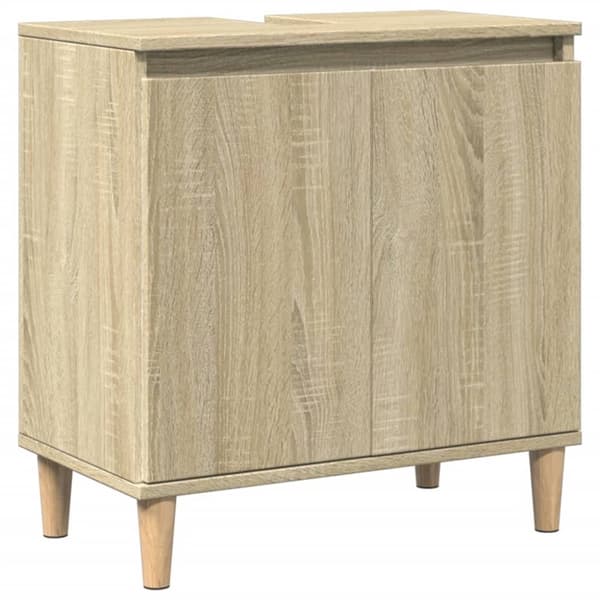 Tvättställsskåp sonoma-ek 58x33x60 cm konstruerat trä