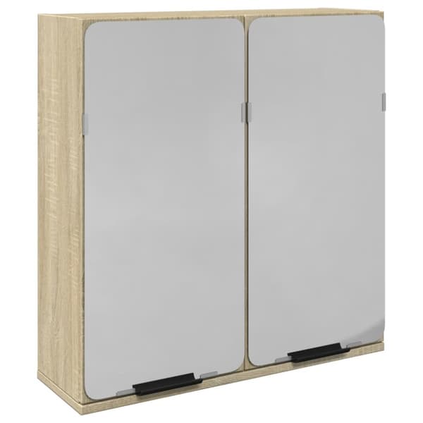 Spegelskåp för badrum sonoma-ek 64,5x20x66,5 cm konstruerat trä