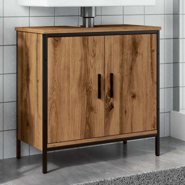 Tvättställsskåp ek 60x30x60 cm konstruerat trä