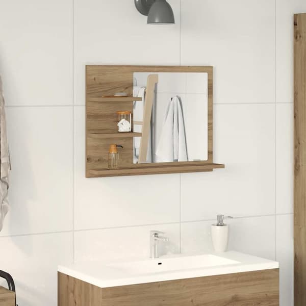 Spegelskåp för badrum artisan ek 60x10,5x45 cm