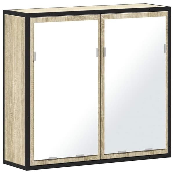 Spegelskåp för badrum sonoma-ek 65x20x60 cm konstruerat trä