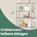 Miniatyrbillede 5 af 6: Toilethylde - 4 niveauer - med hylder og kroge - due grå