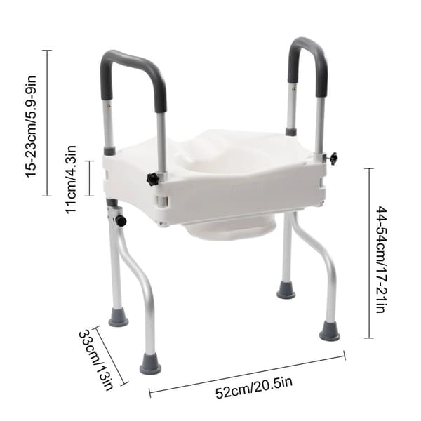 Justerbart toalettstöd, hög belastningskapacitet, ergonomisk design,MÅNG