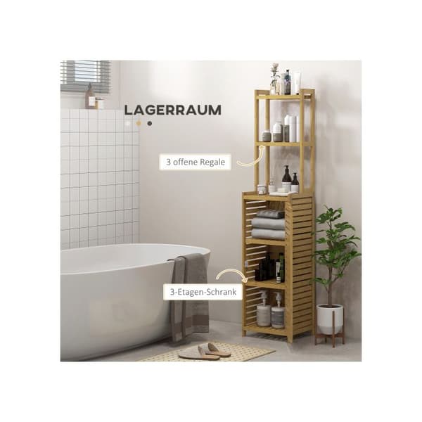 Badrumsmöbel med förvaringsutrymme och 3 öppna fack för moderna badrum