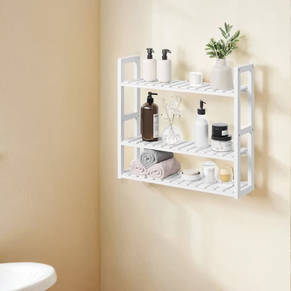 Rootz bambu badrumshylla - växthylla - justerbara hyllor - rymdbesparande - 60 cm x 54 cm x 15 cm