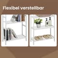 Miniatyrbild 5 av 6: Rootz bambu badrumshylla - kökshylla - justerbar förvaring - rymdbesparande design - 60 cm x 26 cm x 130 cm