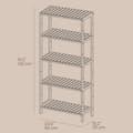 Miniatyrbild 6 av 6: Rootz bambu badrumshylla - kökshylla - justerbar förvaring - rymdbesparande design - 60 cm x 26 cm x 130 cm