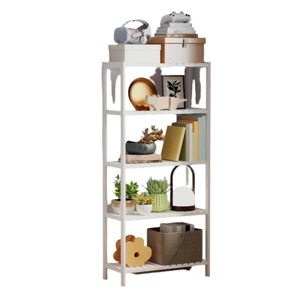 Rootz bambu badrumshylla - kökshylla - justerbar förvaring - rymdbesparande design - 60 cm x 26 cm x 130 cm