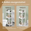 Miniatyrbild 5 av 5: Rootz bambu badrumshylla - nischhylla - lagringsarrangör - rymdbesparande design - 20 x 30 x 80 cm