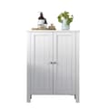 Miniatyrbillede 1 af 5: Rootz Badeværelsets kabinet - Fritstående opbevaringsskab - Hvid MDF - Rumbesparende design - 60 cm x 80 cm x 30 cm